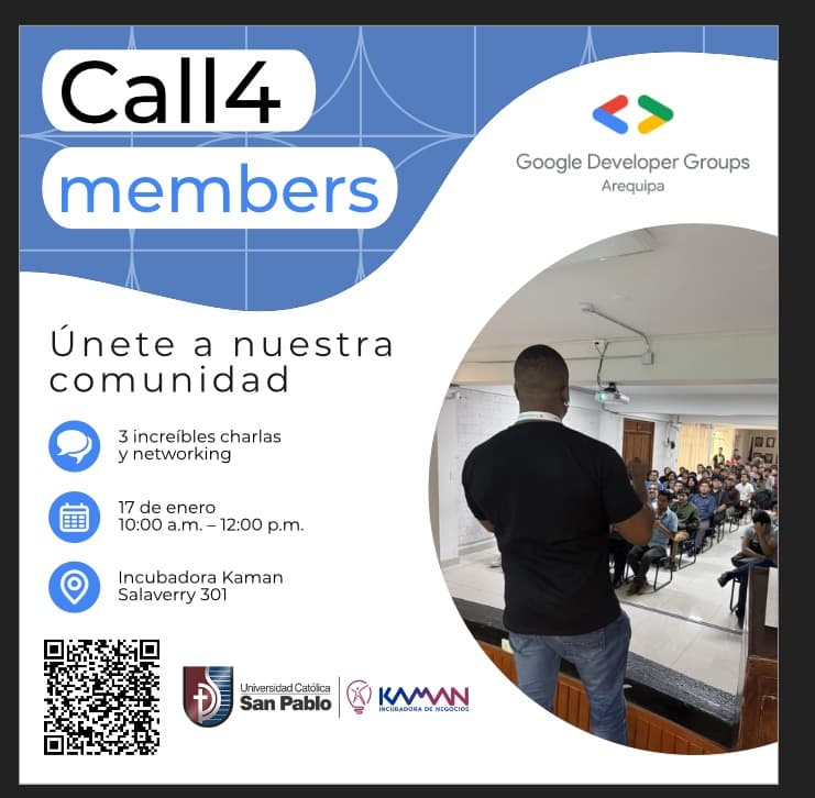 Call for members GDG Arequipa