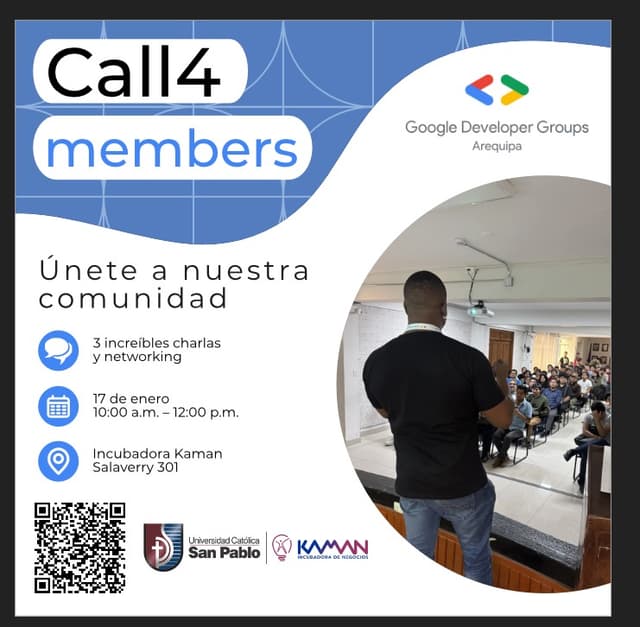 Call for members GDG Arequipa