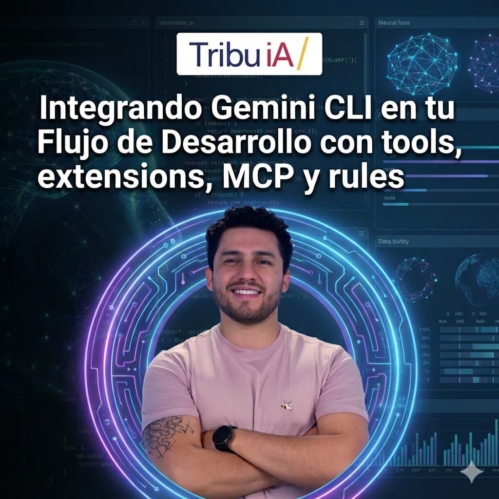Portada de Integrando Gemini CLI en tu Flujo de Desarrollo con tools, extensions, MCP y rules