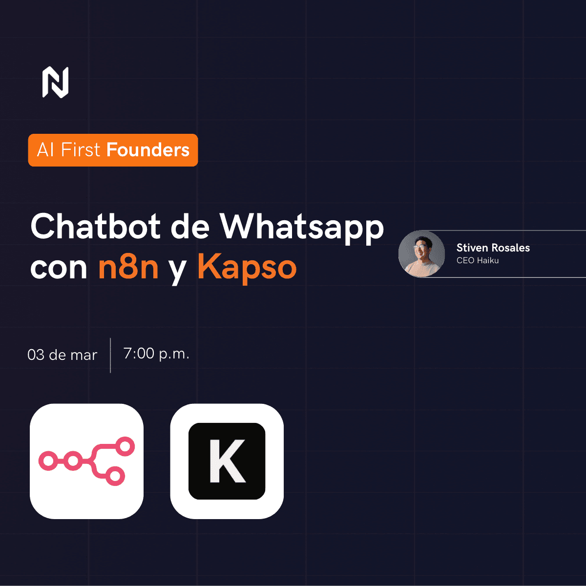 Portada de Chatbot de WhatsApp con n8n y Kapso