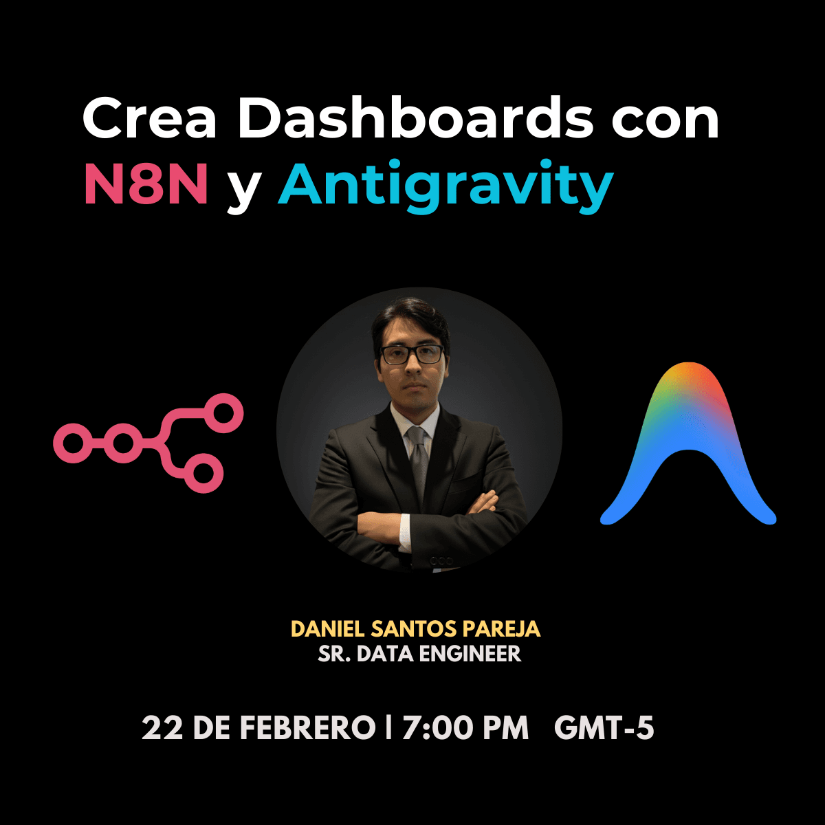 Portada de Crea Dashboards Avanzados con N8N y Google Antigravity