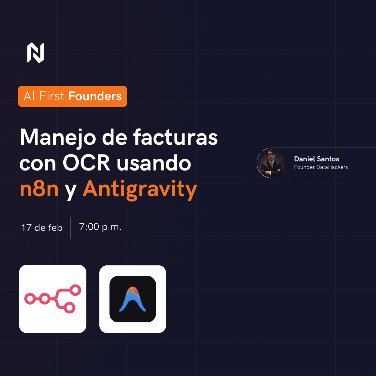 Portada de Manejo de facturas con OCR usando n8n y Antigravity