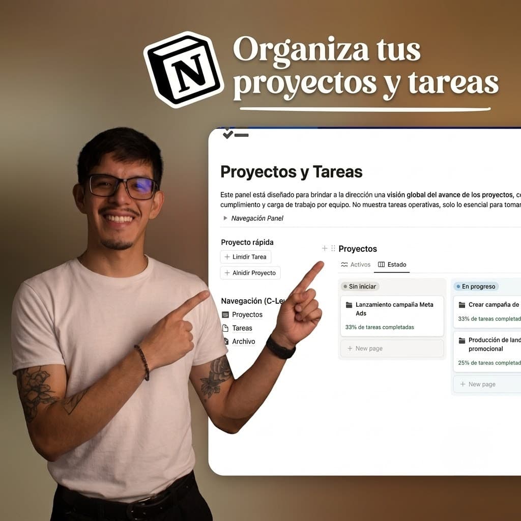 Portada de Notion fundamentals: organiza tus proyectos y tareas