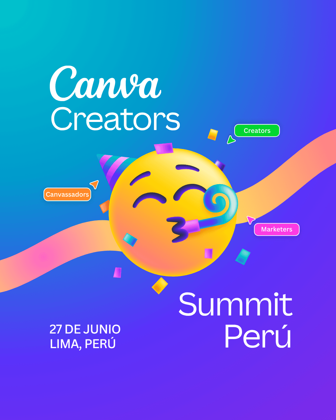 Portada de Canva Creators Summit Perú