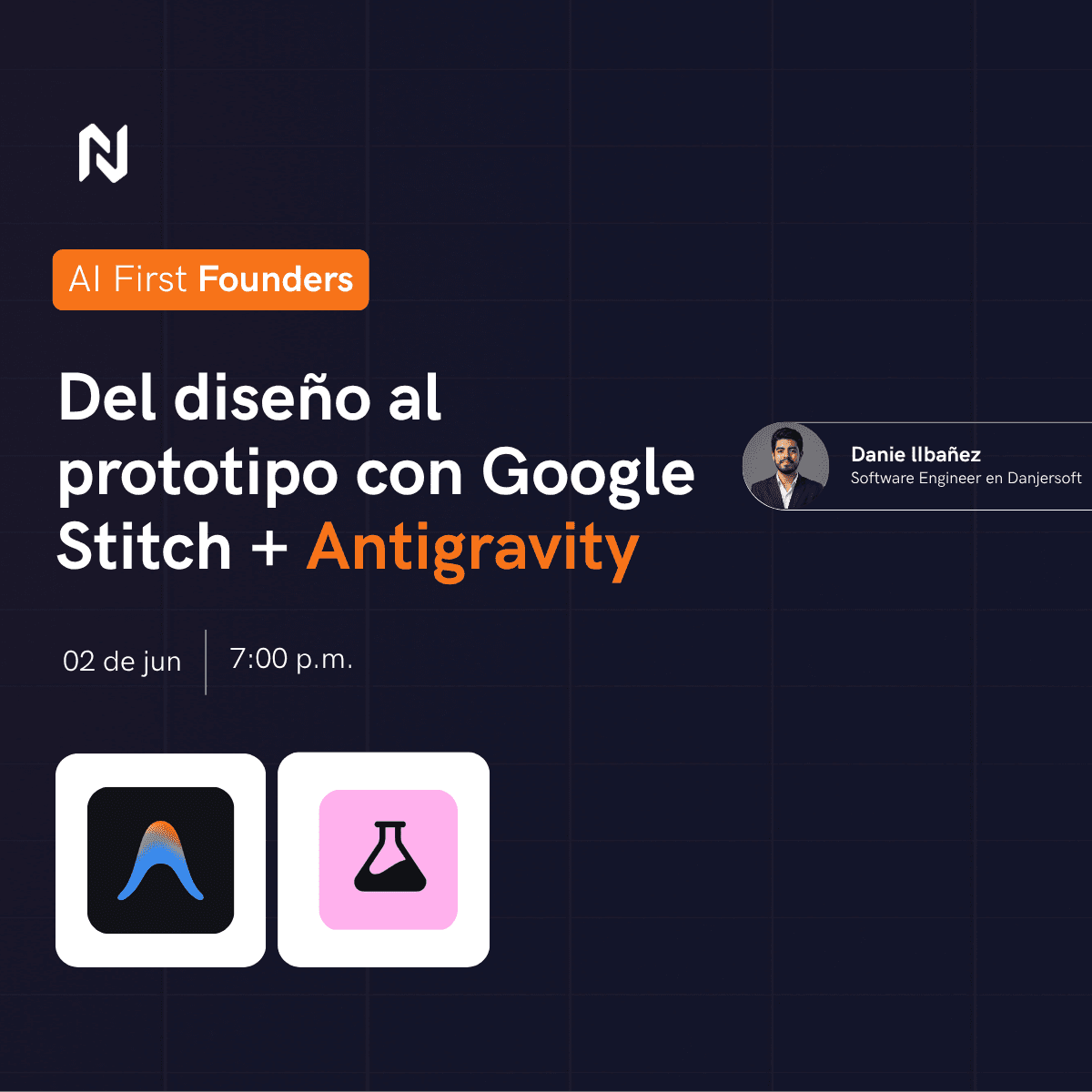 Portada de Del diseño al prototipo con Google Stitch + Antigravity