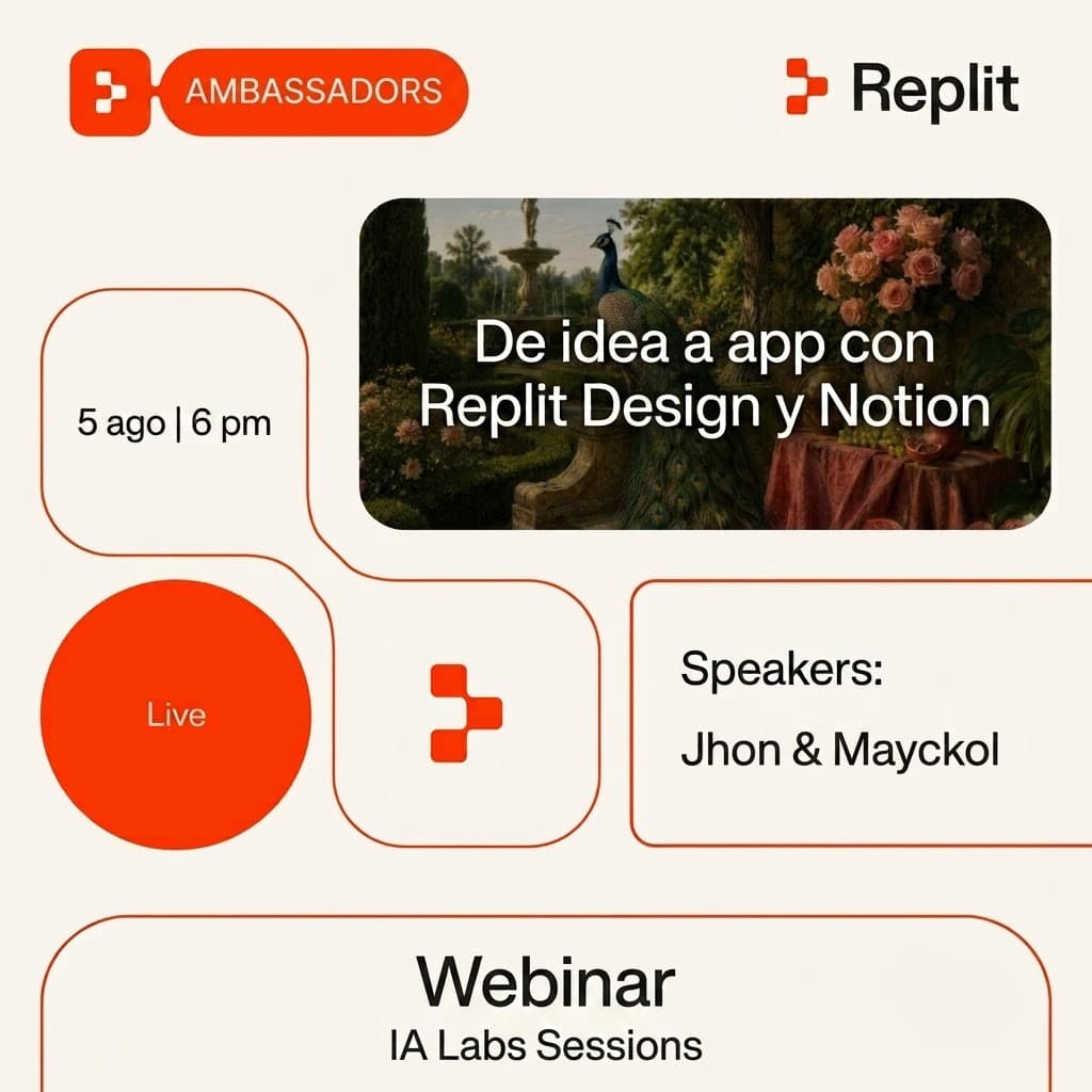Portada de De idea a app con Replit Design y Notion