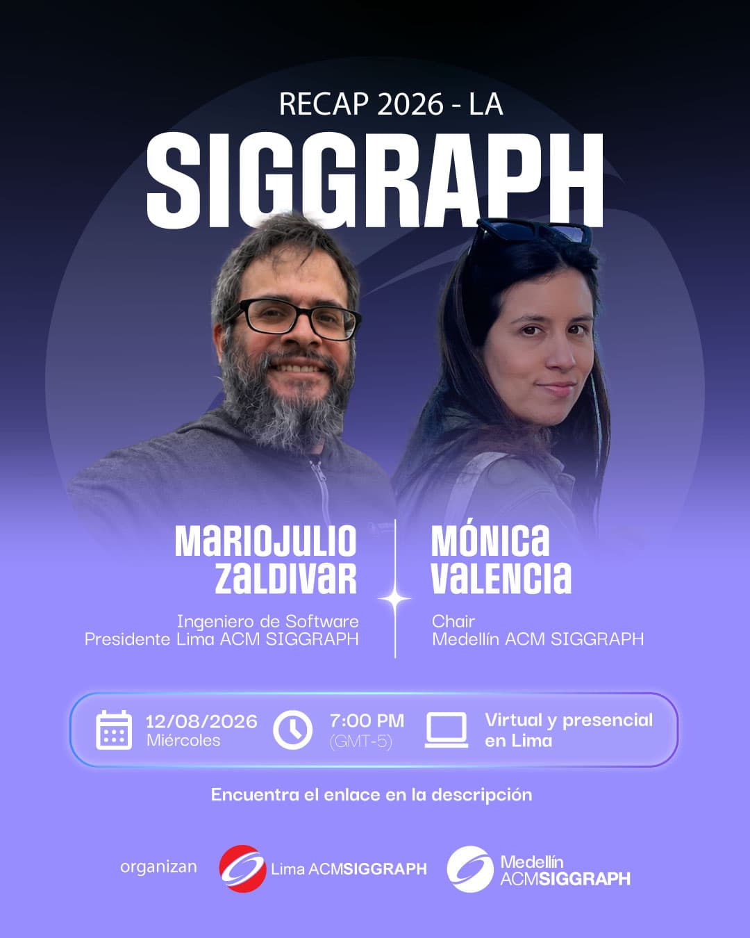Portada de ‼ POSTERGACIÓN x sismo en Colombia** | ReCap SIGGRAPH '26 - Computación gráfica y técnicas interactivas ACMSIGGRAPH Lima + Medellín 🇵🇪🇨🇴