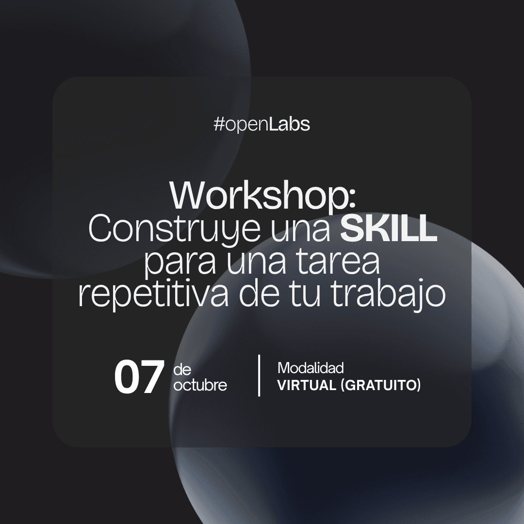 Portada de Workshop: Crea una SKILL para una tarea repetitiva