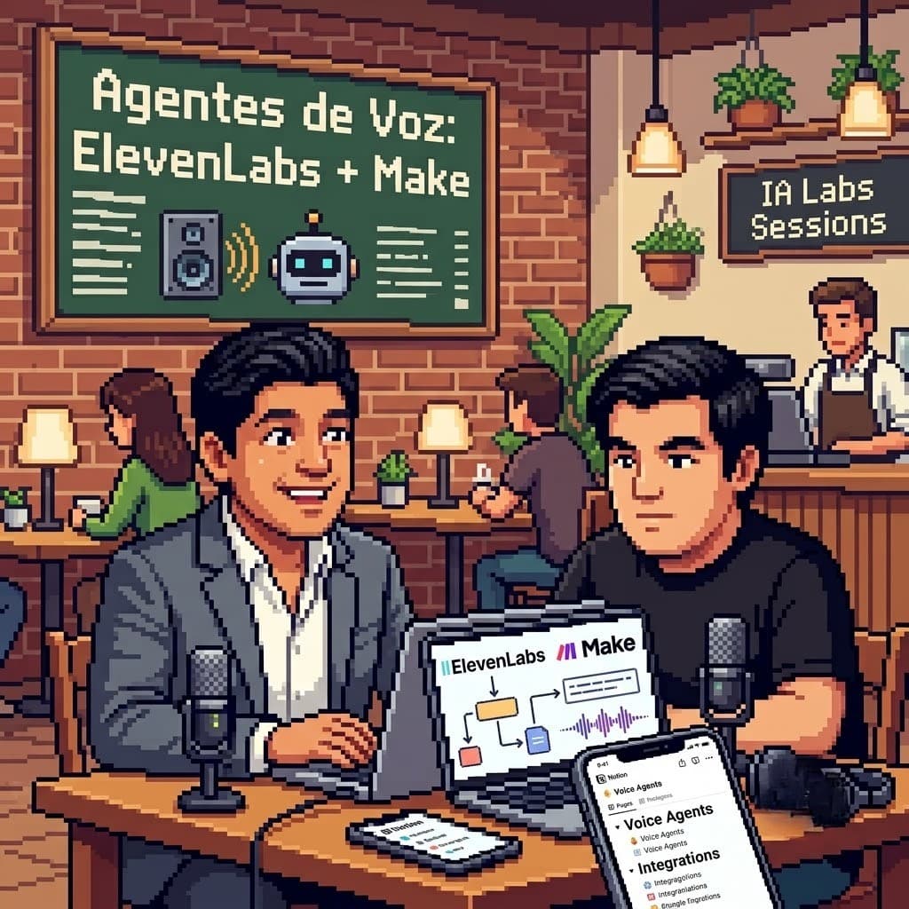 Portada de ElevenLabs + Make: agentes de voz con Notion