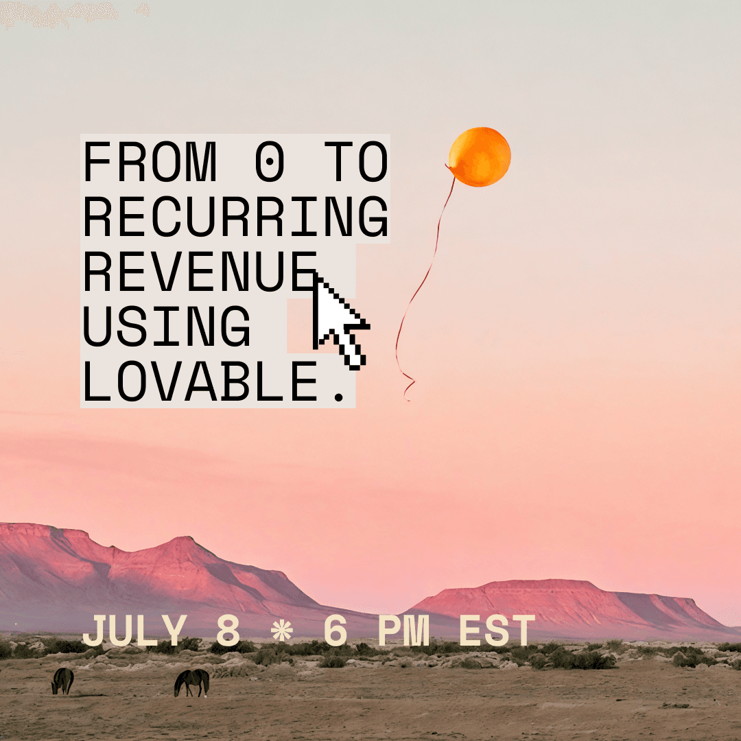 Portada de From zero to recurring revenue using Lovable