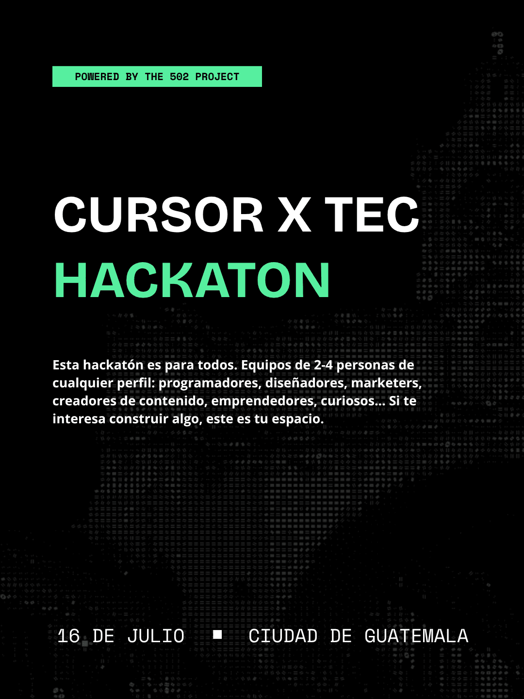 Portada de Cursor x Tec Hackaton