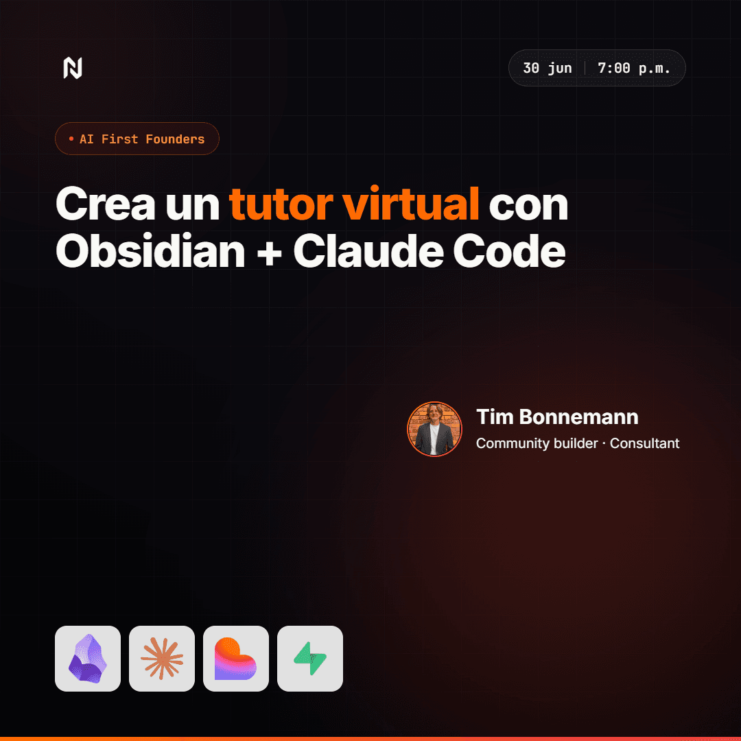 Portada de Crea un tutor virtual usando Obsidian + Claude Code