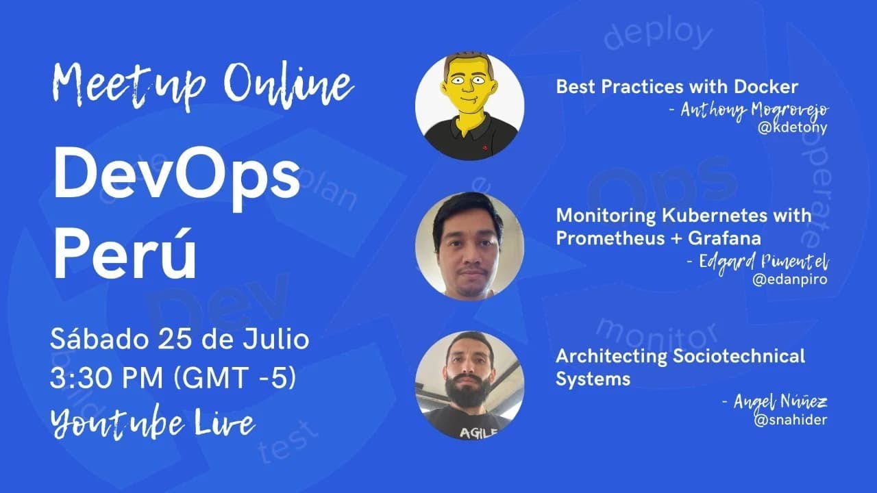 Portada de [Online] DevOps Perú Meetup Julio 2020