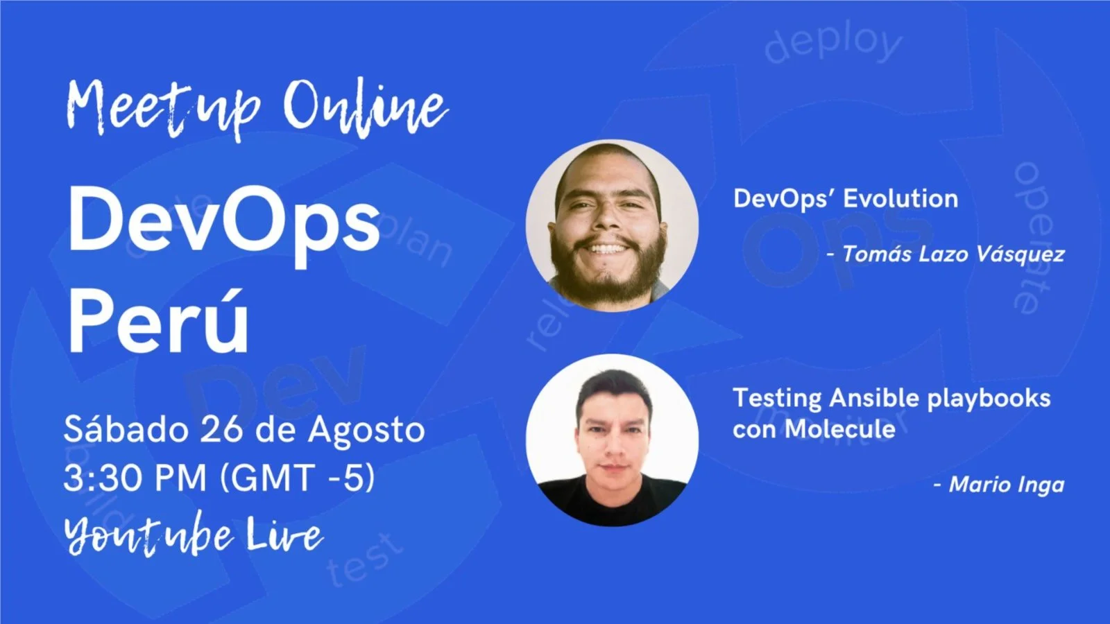 Portada de [Online] DevOps Perú Meetup Agosto 2023