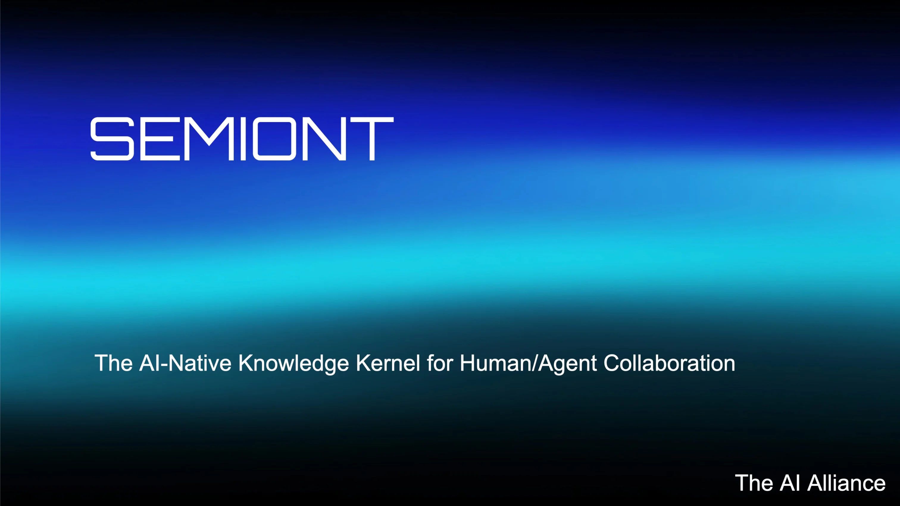 Portada de [AI Alliance] SEMIONT – AI-Native Knowledge Kernel for Human/Agent Collaboration