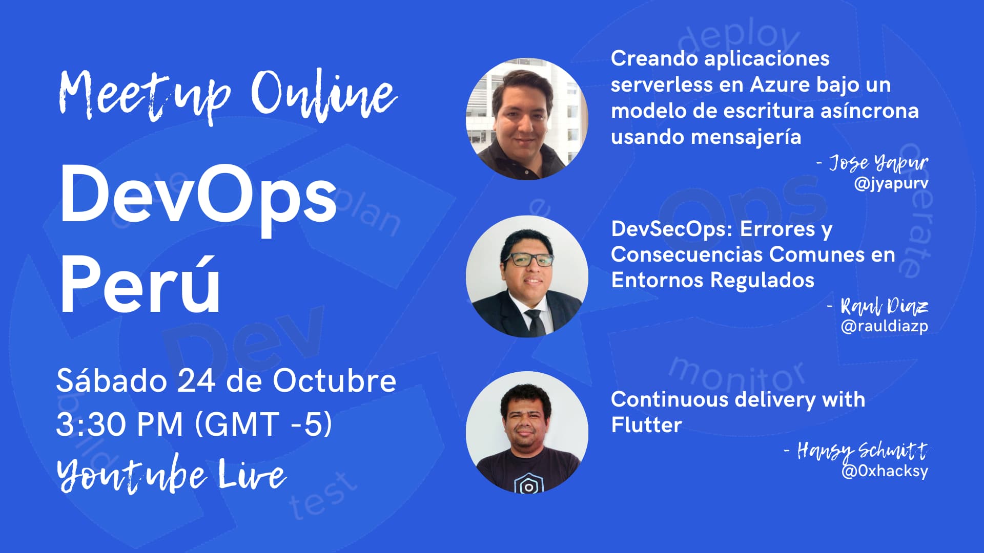 Portada de [Online] DevOps Perú Meetup Octubre 2020