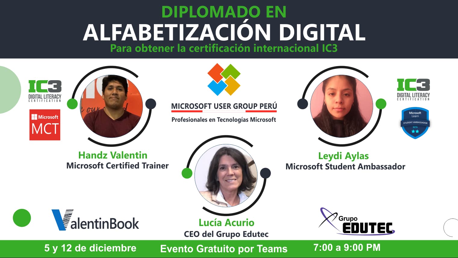 Portada de [Sesión 01] Diplomado en Alfabetización Digital - (Certificación IC3)