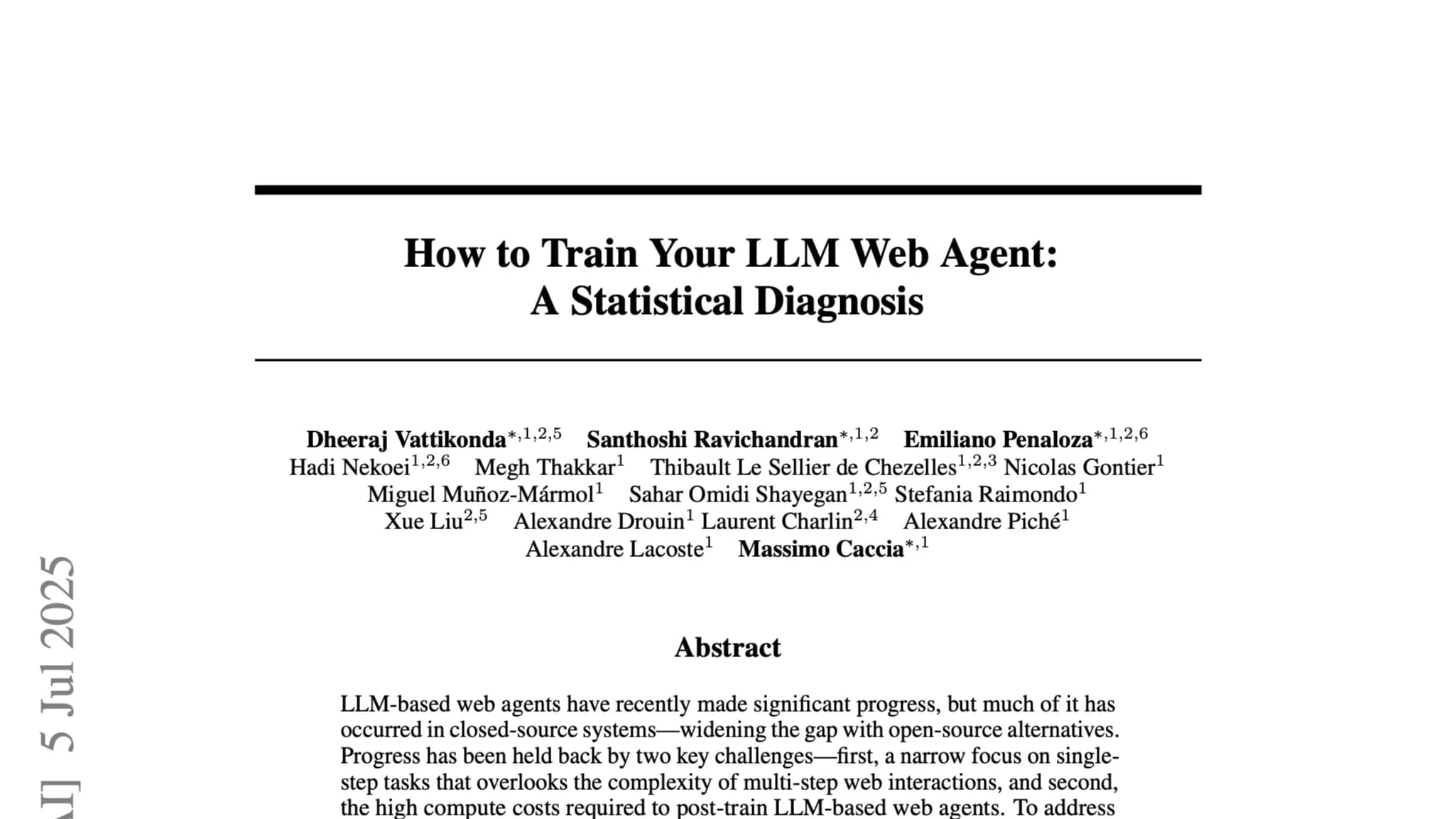 Portada de [AI Alliance] How to Train Your LLM Web Agent: A Statistical Diagnosis