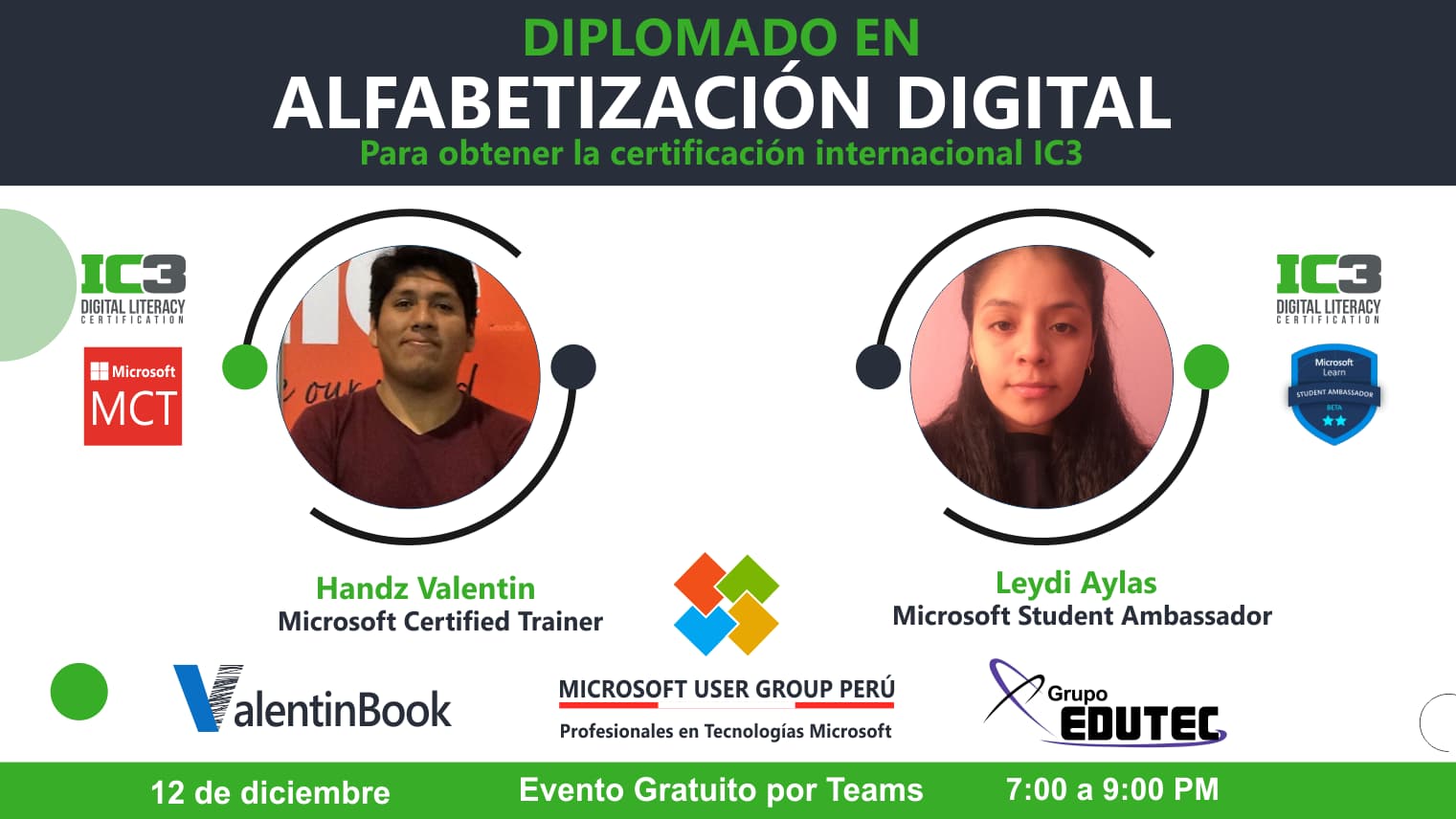Portada de [Sesión 2] Diplomado en Alfabetización Digital - (Certificación IC3)