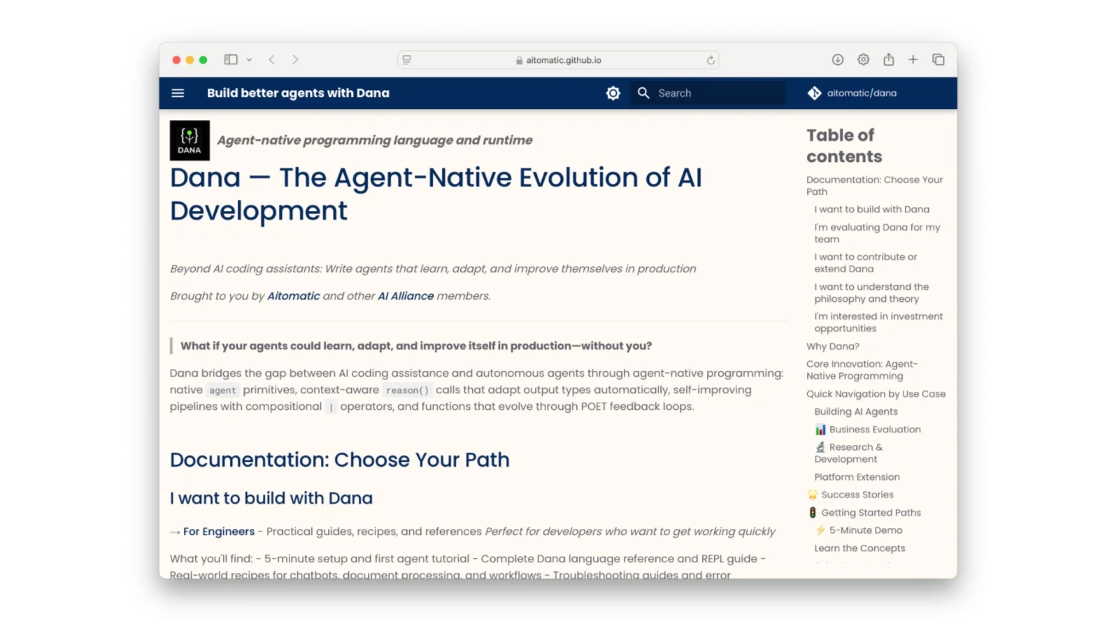 Portada de [AI Alliance] Better Expert Agents with Dana, Agent-Native Programming Language