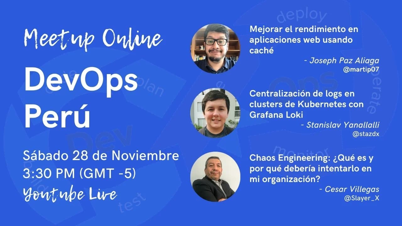 Portada de [Online] DevOps Perú Meetup Noviembre 2020