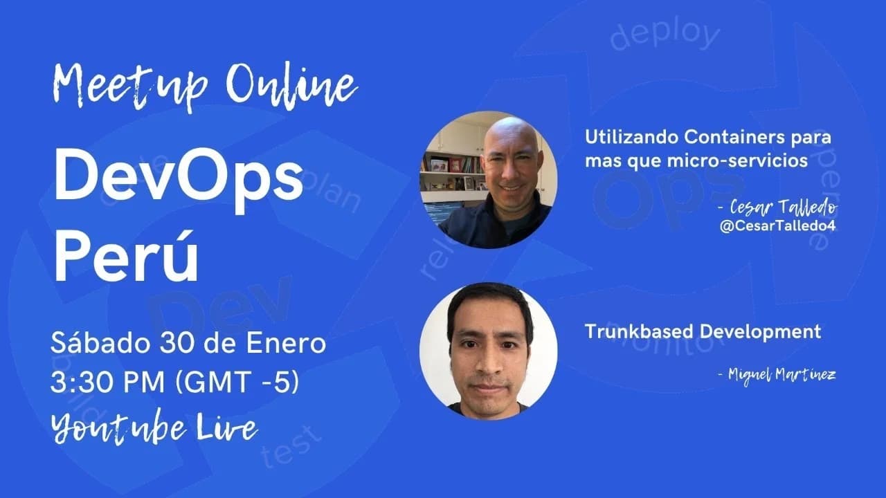Portada de [Online] DevOps Perú Meetup Enero 2021