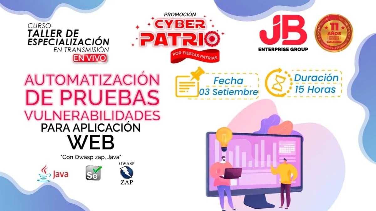 Portada de CYBER PATRIO: Automatizacion de Pruebas de Vulnerabilidades"Con Owasp zap,Java"