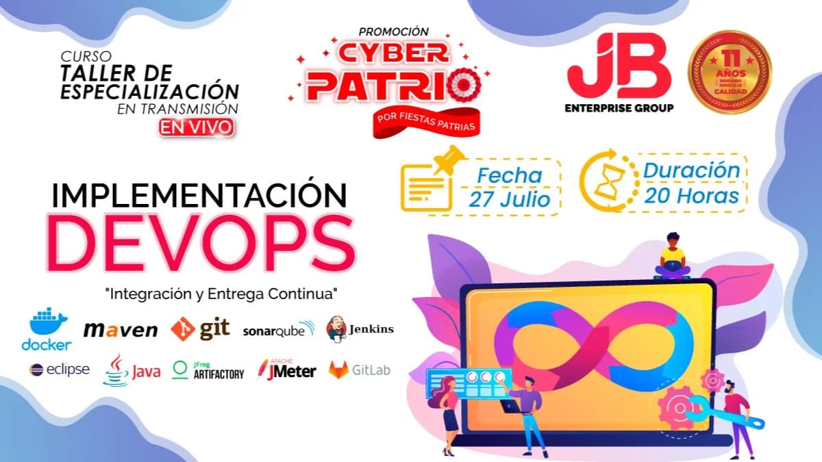 Portada de PROMO CYBER PATRIO:Implementación DevOps "Integración y Entrega Continua"