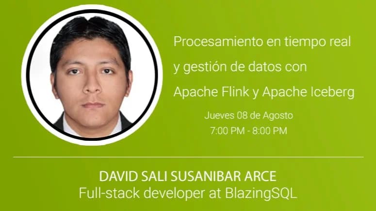 Portada de Procesamiento en Tiempo Real y Gestión Datos con Apache Flink y Apache Iceberg