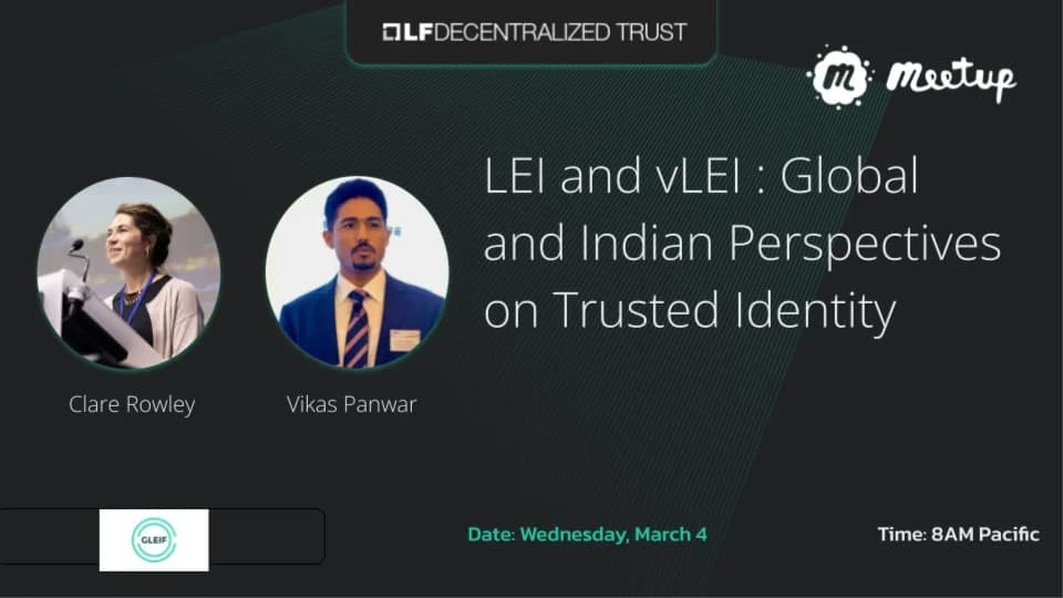 Portada de LEI and vLEI : Global and Indian Perspectives on Trusted Identity