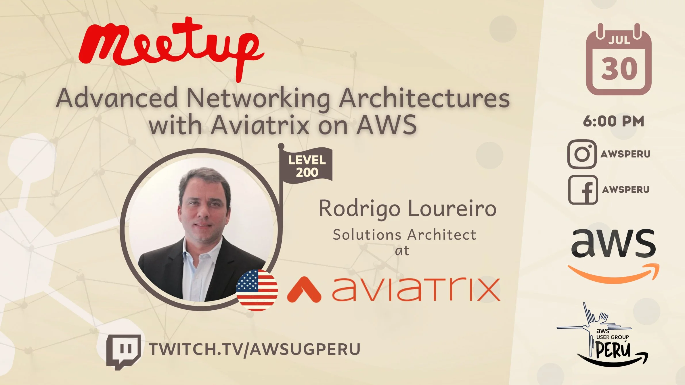 Portada de AWS en Directo: Advanced Networking Architectures with Aviatrix on AWS