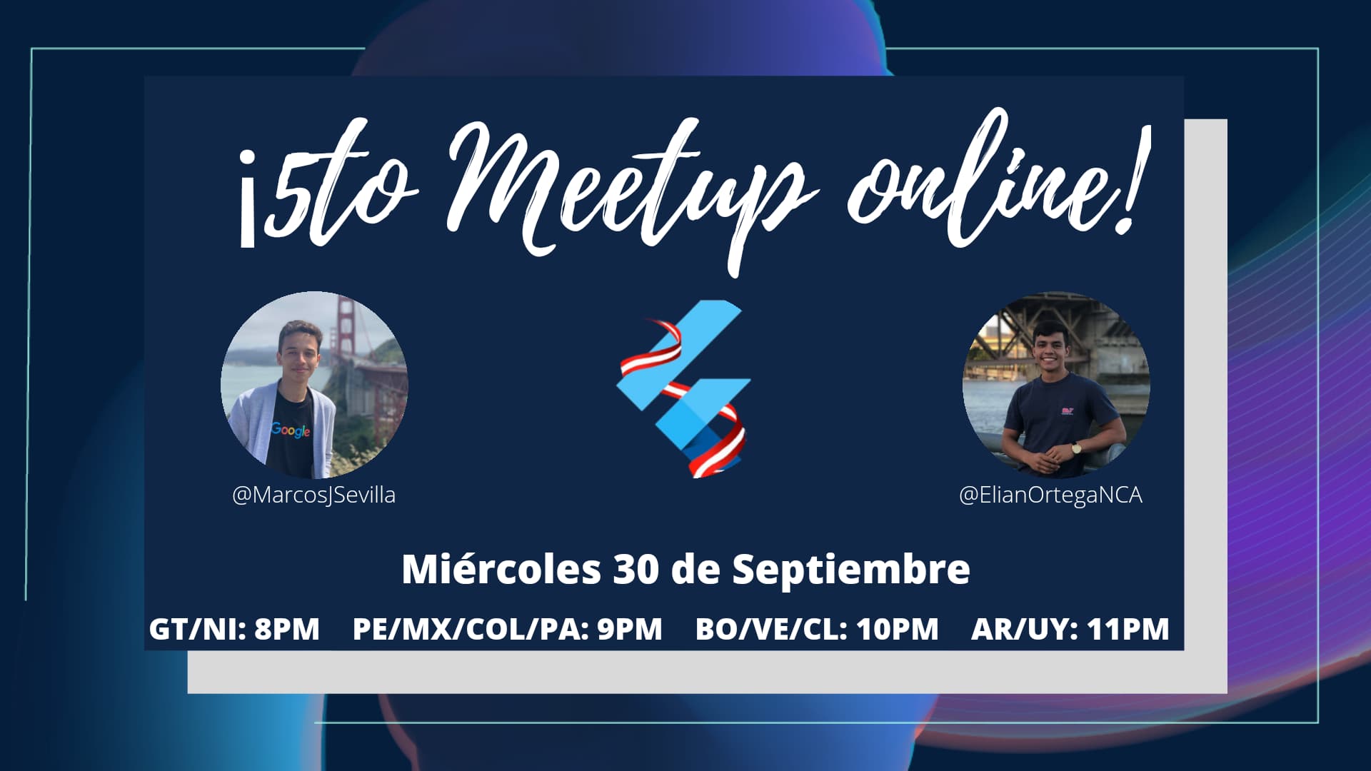 Portada de Flutter Meetup #12 - (5to Meetup Online)