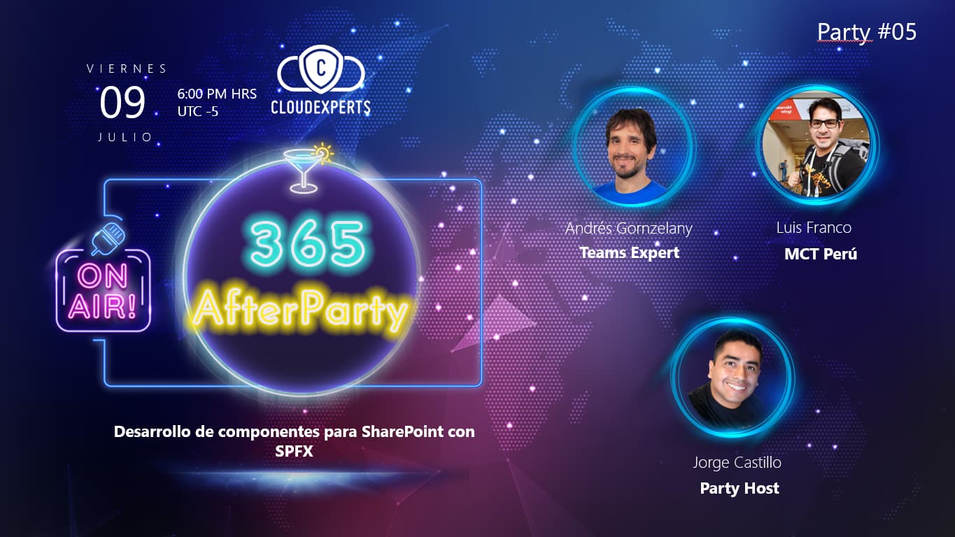 Portada de AfterParty 05 | Desarrollo de componentes para SharePoint