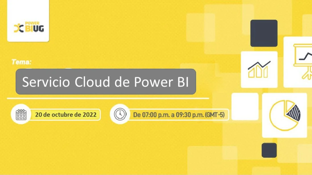 Portada de Power BI UG Lima | Webcast octubre | servicio cloud de Power BI