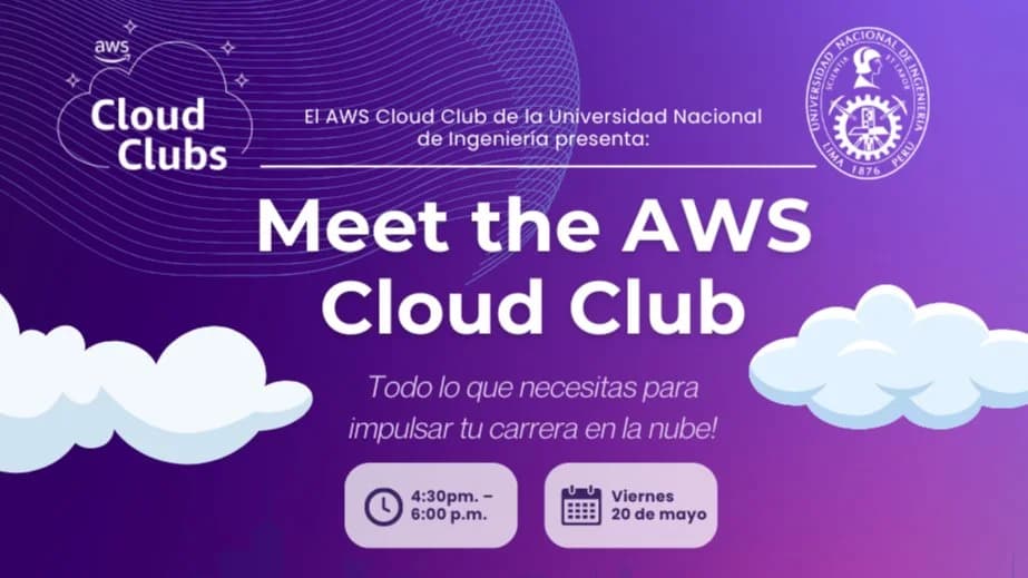 Portada de Meet the AWS Cloud Club UNI ☁️🚀