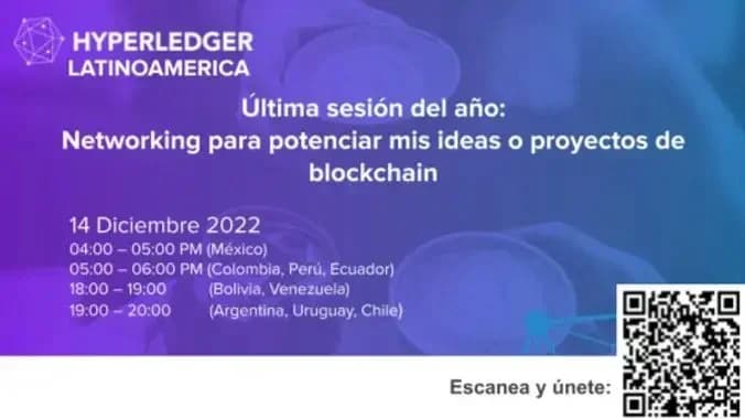 Portada de Última reunión de 2022. Sesión de Networking de Hyperledger Latinoamérica