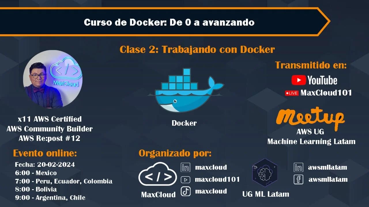 Portada de Curso de Docker - 2 Trabajando con Docker