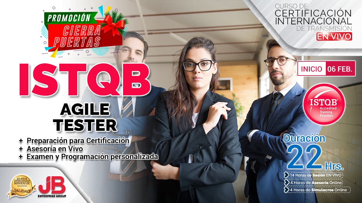 Portada de Curso de Transmisión en Vivo: “ISTQB AGILE TESTER"