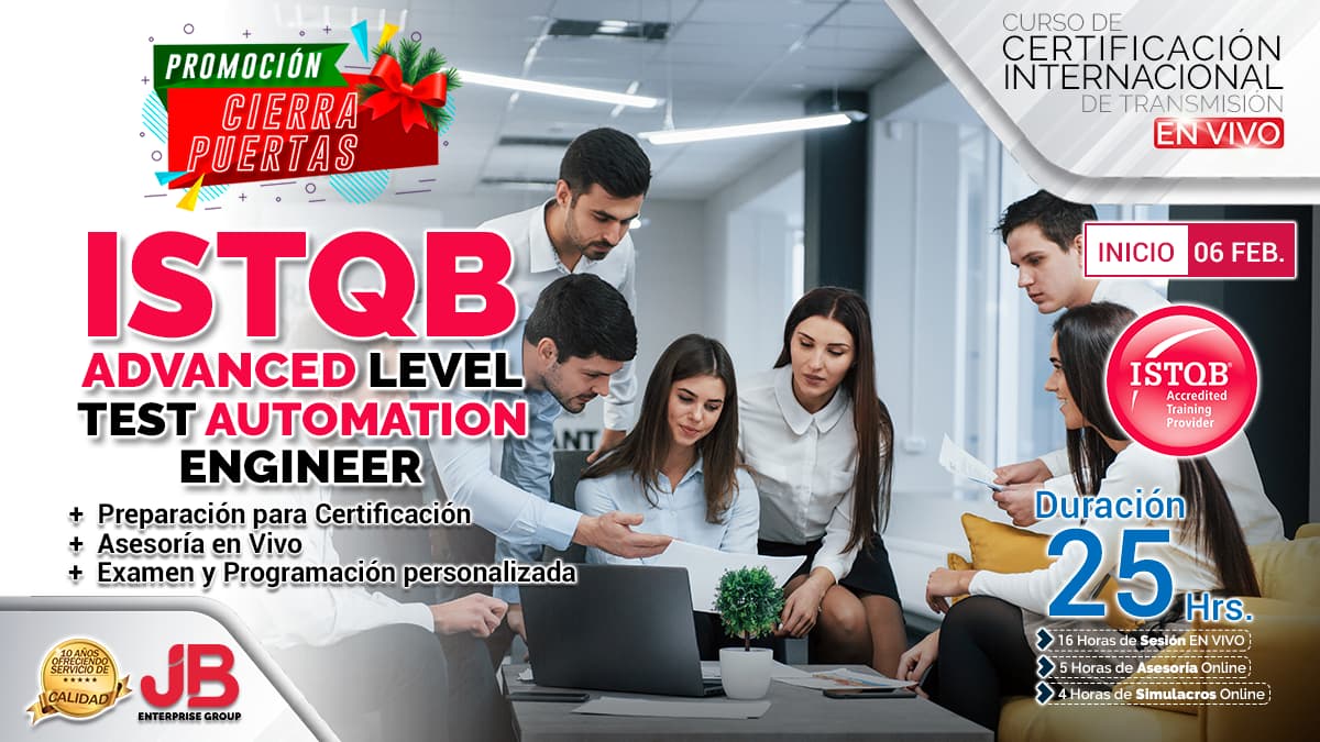 Portada de Curso de Transmisión en Vivo: “ISTQB Advanced Level Test Automation Engineer"