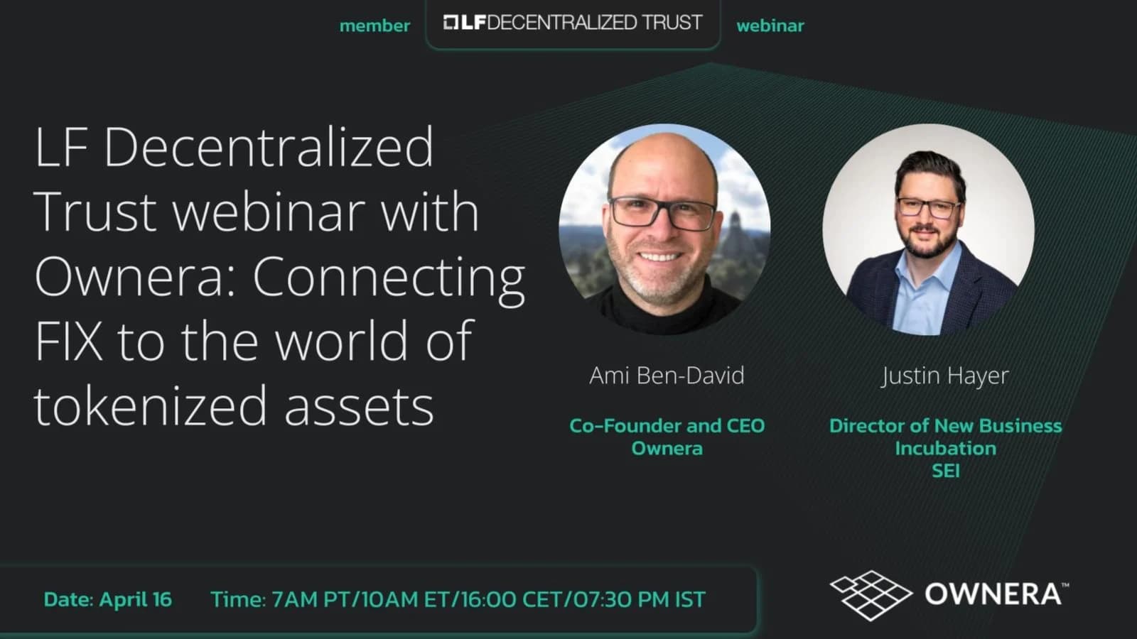 Portada de LFDT Webinar with Ownera: Connecting FIX to the world of tokenized assets