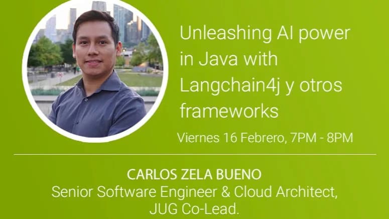 Portada de Unleashing AI power in Java with Langchain4j y otros frameworks