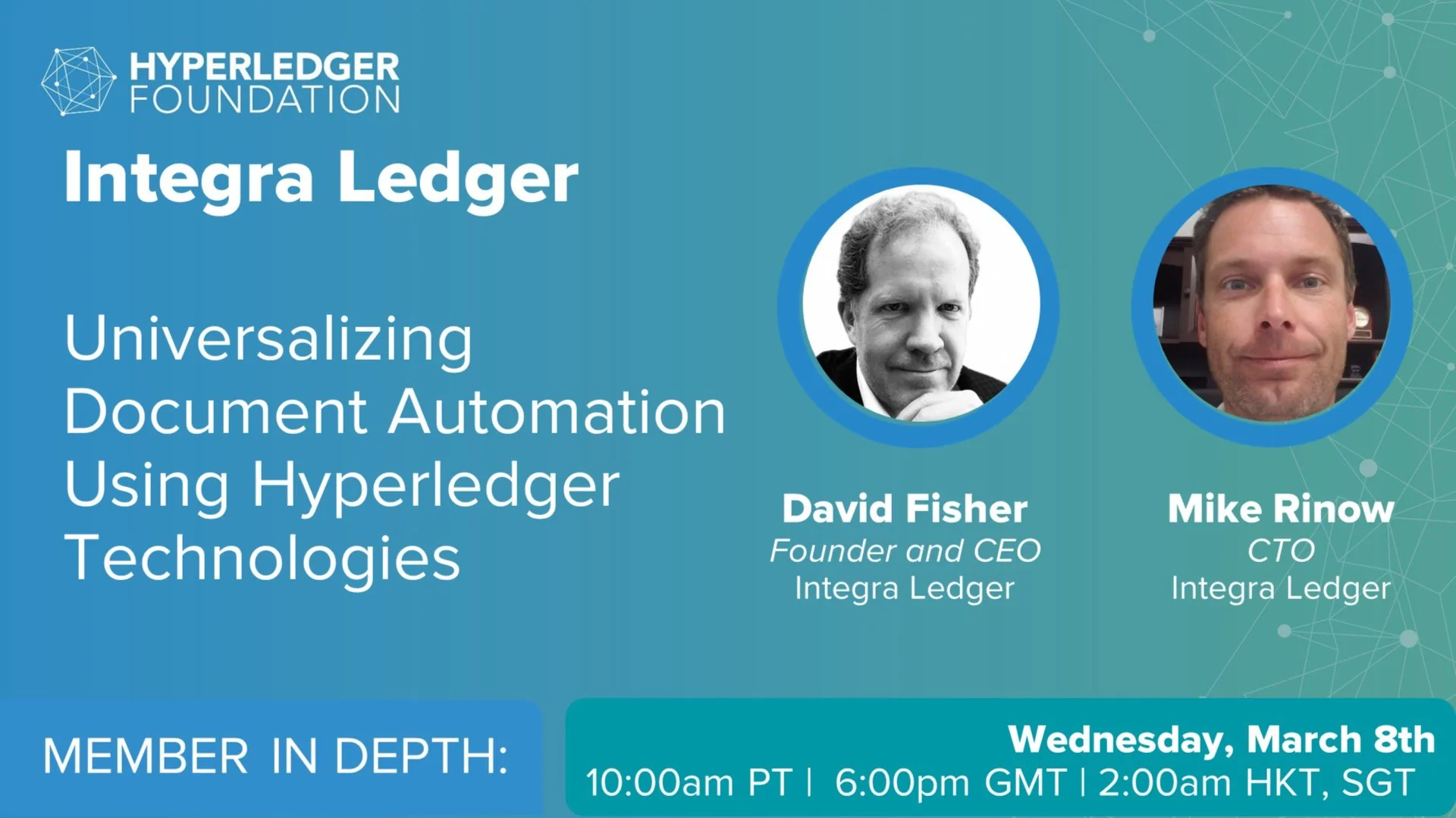 Portada de Webinar with Integra Ledger:Universalizing Document Automation Using Hyperledger
