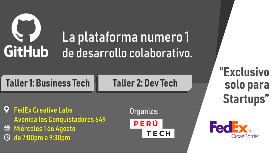 Portada de Tech Meetup International "GitHub"