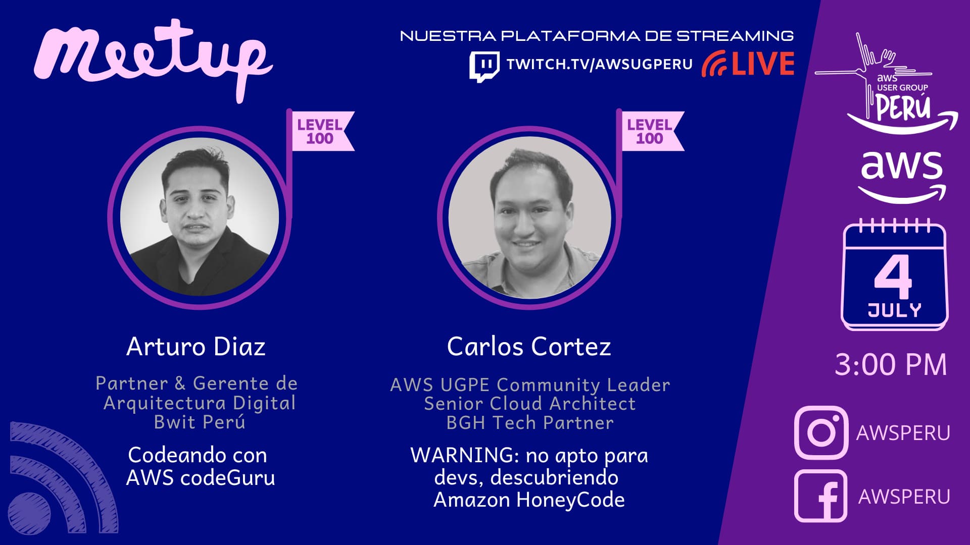 Portada de Meetup AWS CodeGuru vs Amazon HoneyCode