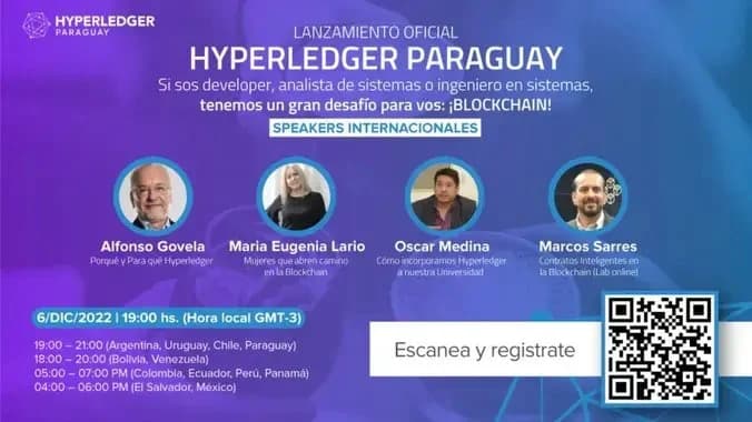 Portada de Lanzamiento Oficial de Hyperledger Paraguay