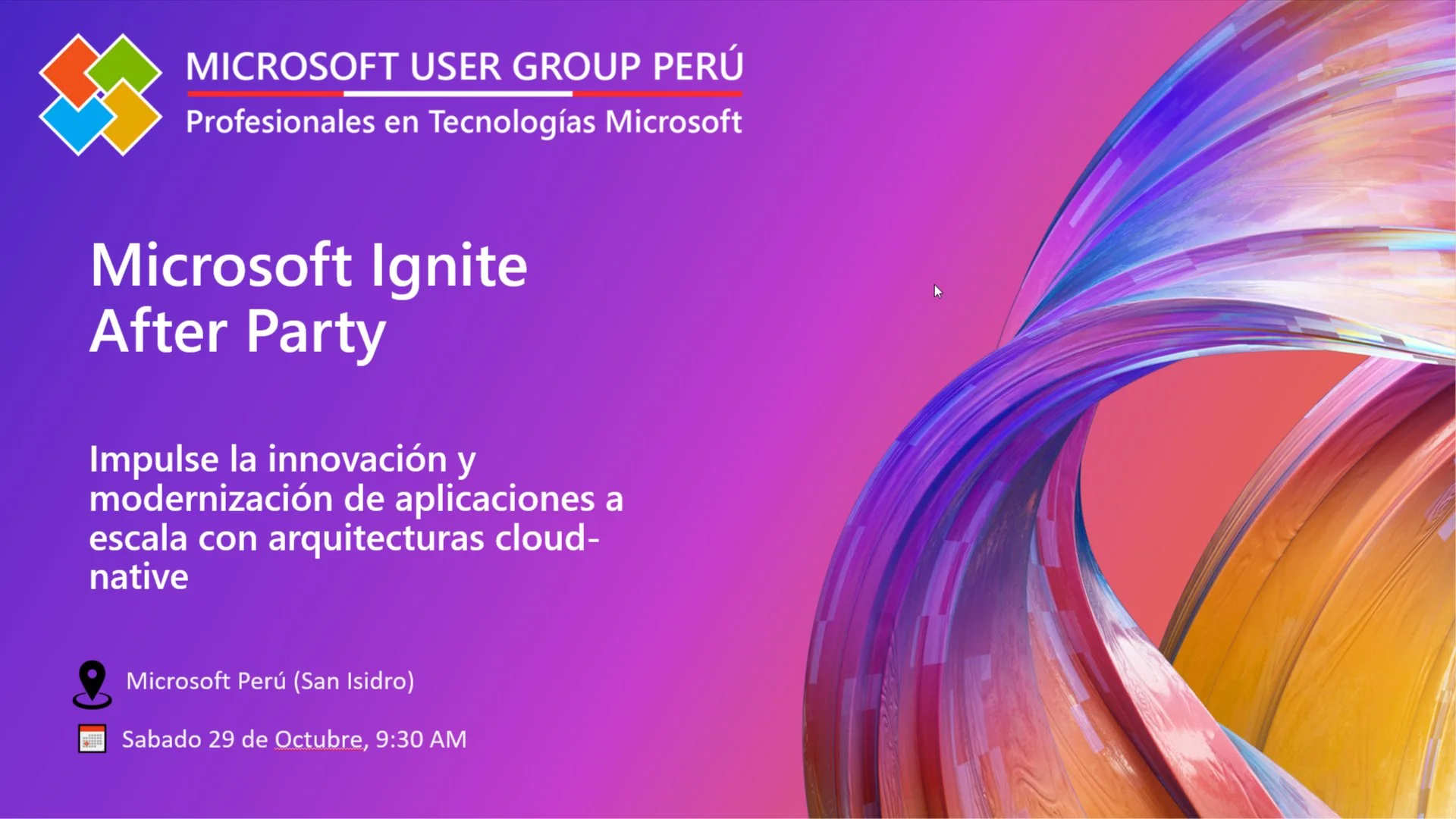 Portada de Microsoft Ignite After Party (Microsoft User Group Peru)