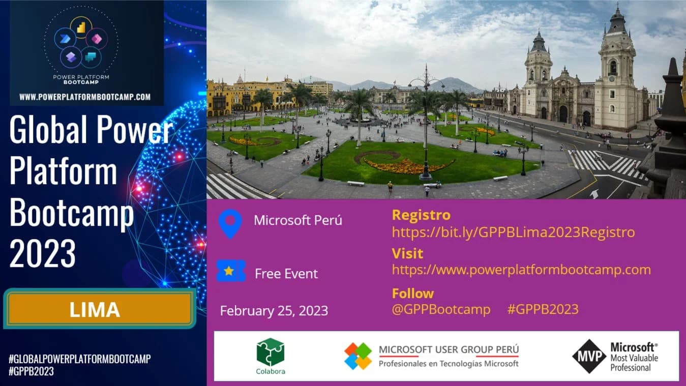 Portada de Global Power Platform Bootcamp Lima 2023