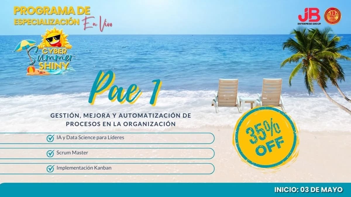 Portada de CYBER SUMMER SHINY: PAE 1 - GESTIÓN, MEJORA Y AUTOMATIZACIÓN DE PROCESOS