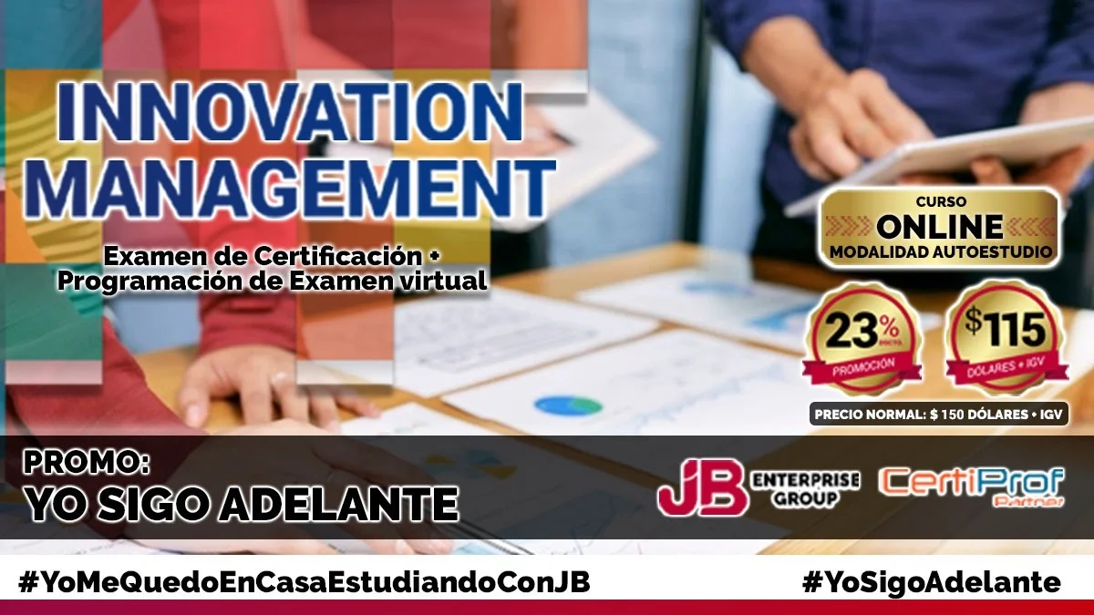Portada de Promo Yo Sigo Adelante: "Curso Online": INNOVATION MANAGEMENT