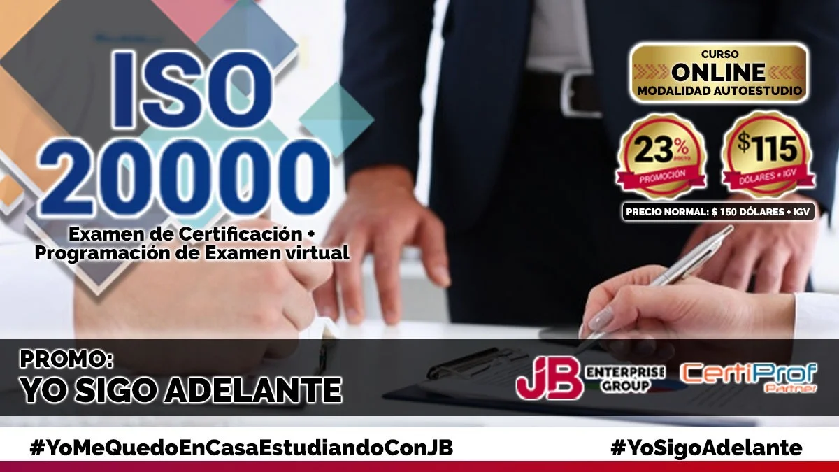Portada de Promo Yo Sigo Adelante: "Curso Online": ISO 20000 AUDITOR